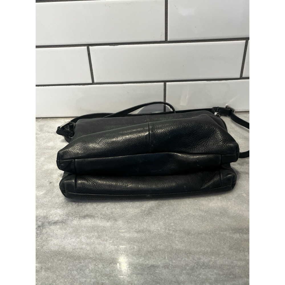 Margot New York Black Pebbled Leather Purse Y2K Crossbody Bag Classic - Picture 7 of 11